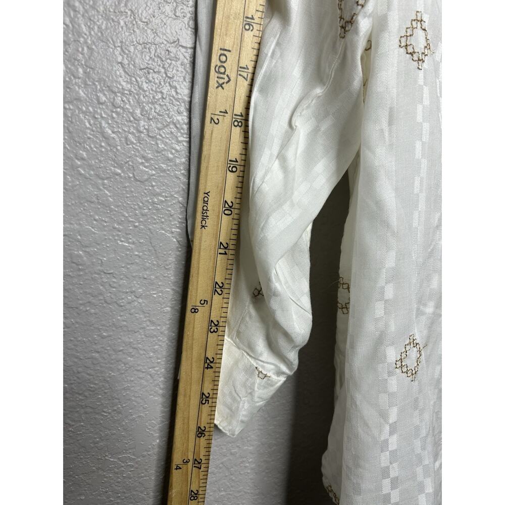 Catherine’s White Embroidered Tunic Blouse Boho Peasant Lightweight NWT Size 4X - Picture 7 of 10
